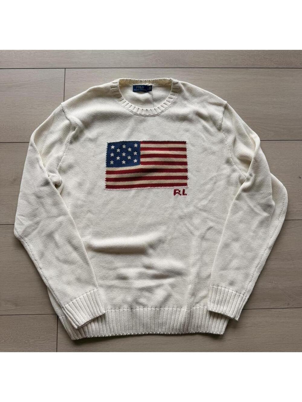 Ralph Lauren American flag sweater #preppy #americana